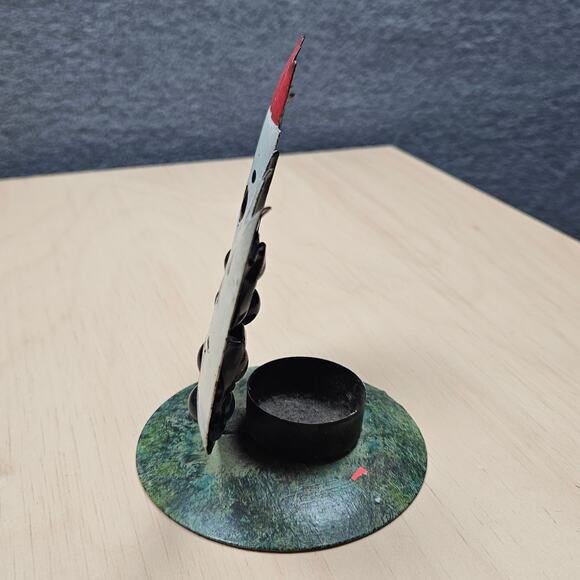 Lighted Jeweled Hen Candle Shines Through the Clear colored glass stones - Picture 3 of 7